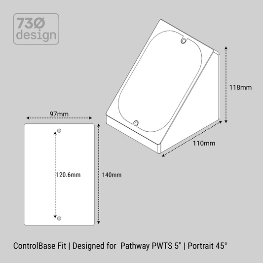 ControlBase Stage | Desktop Mount Designed for LSC WPX | Portrait 45°