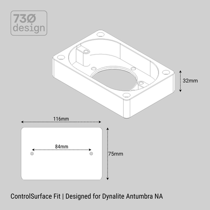 ControlSurface Fit | Surface Mount Designed for Dynalite Antumbra NA
